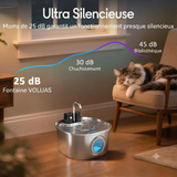 Fontaine à eau PurrStream — Acier Inoxydable 3L Sans Fil