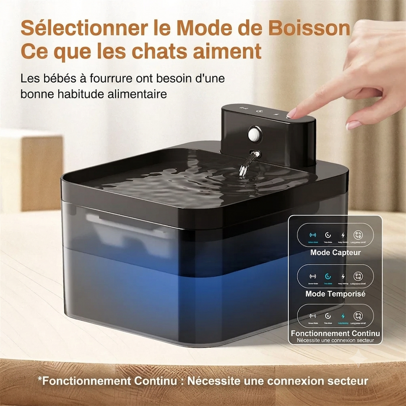 3 modes adaptés à votre chat